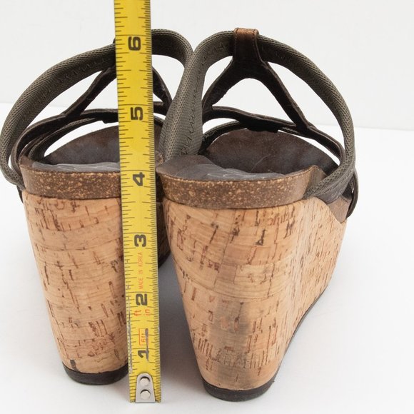 Donald J. Pliner Bethia Shoes  Cork Wedge Platform Metallic Bronze Size 8 - Picture 6 of 9